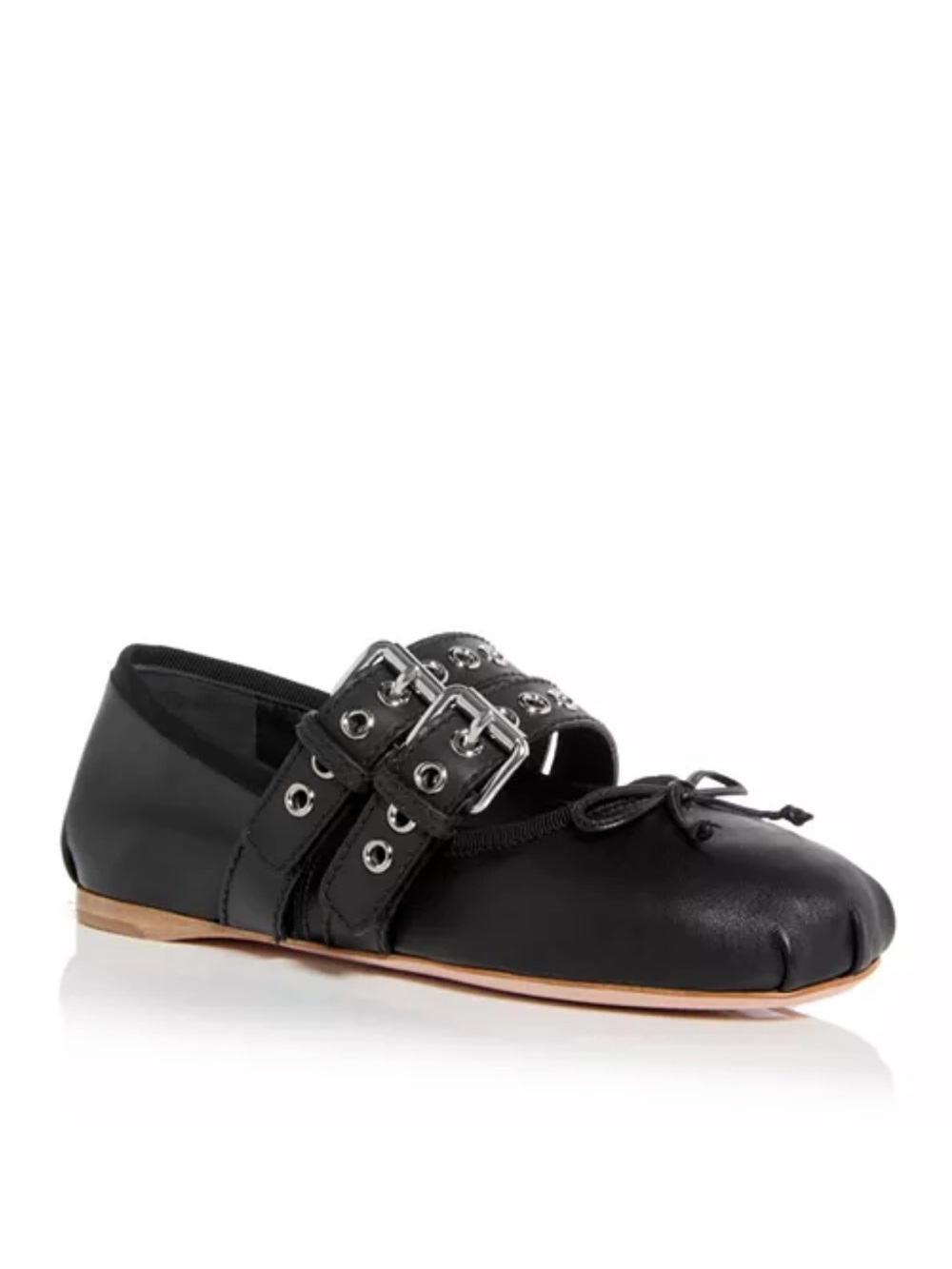 NWT Miu Miu Women’s Buckled Ankle Tie Ballet Flats sz35.5 - Picture 9 of 9